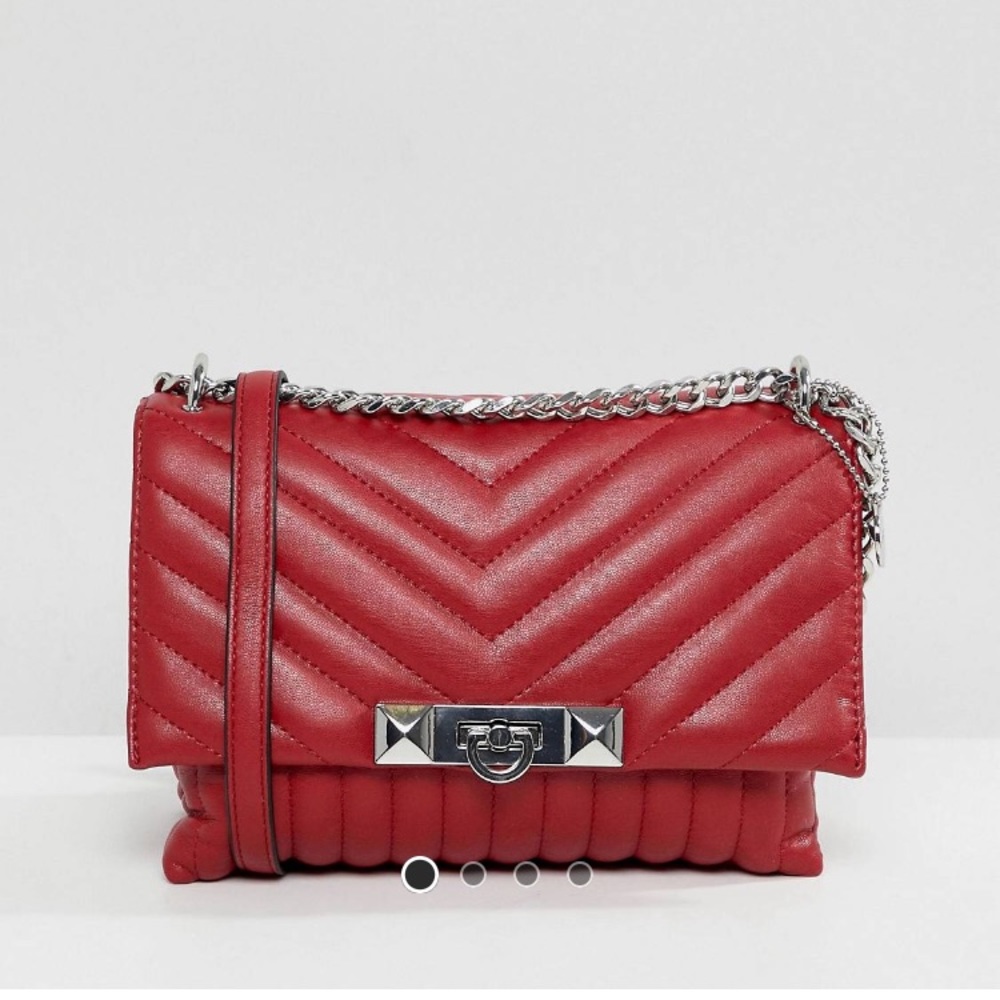 ALDO Abilanen red quilted cross body bag